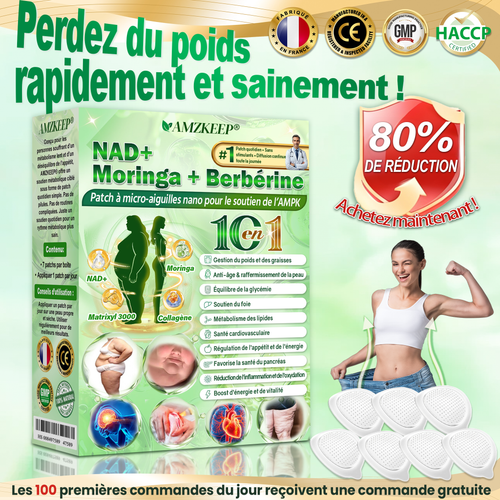 🇫🇷🏥𝑷𝒂𝒕𝒄𝒉 𝒏𝒂𝒏𝒐 à 𝒎𝒊𝒄𝒓𝒐-𝒂𝒊𝒈𝒖𝒊𝒍𝒍𝒆𝒔 𝑨𝑴𝒁𝑲𝑬𝑬𝑷® 𝑨𝑴𝑷𝑲 𝑺𝒖𝒑𝒑𝒐𝒓𝒕 1 𝒇𝒐𝒊𝒔 𝒑𝒂𝒓 𝒋𝒐𝒖𝒓 · 𝒆𝒇𝒇𝒆𝒕𝒔 𝒗𝒊𝒔𝒊𝒃𝒍𝒆𝒔 𝒆𝒏 7 𝒋𝒐𝒖𝒓𝒔 𝑨𝒊𝒅𝒆 à 𝒔𝒐𝒖𝒕𝒆𝒏𝒊𝒓 𝒍𝒆 𝒎é𝒕𝒂𝒃𝒐𝒍𝒊𝒔𝒎𝒆, 𝒍𝒂 𝒈𝒆𝒔𝒕𝒊𝒐𝒏 𝒅𝒖 𝒑𝒐𝒊𝒅𝒔, 𝒍’é𝒒𝒖𝒊𝒍𝒊𝒃𝒓𝒆 𝒈𝒍𝒚𝒄é𝒎𝒊𝒒𝒖𝒆, 𝒍𝒂 𝒔𝒂𝒏𝒕é 𝒄𝒂𝒓𝒅𝒊𝒐𝒗𝒂𝒔𝒄𝒖𝒍𝒂𝒊𝒓𝒆 𝒆𝒕 𝒍𝒆 𝒄𝒐𝒏𝒇𝒐𝒓𝒕 𝒂𝒓𝒕𝒊𝒄𝒖𝒍𝒂𝒊𝒓𝒆.