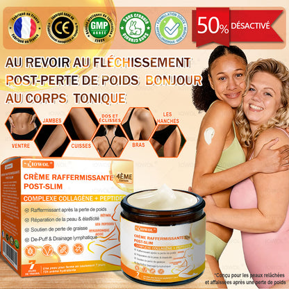 Boutique Officielle | 𝐈𝐎𝐖𝐎𝐋® Crème Raffermissante Post-Amincissement avec GHK-Cu, Argireline & Matrixyl 3000, peptides de collagène et actifs raffermissants pour cibler la peau relâchée et affaissée après une perte de poids.