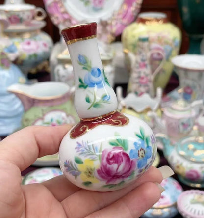 Ceramics Flower Jewelry Storage Box Vase Teapot Flower Basket Jewelry Case Storage Jewelry Organizer Display Home Decor Ornament