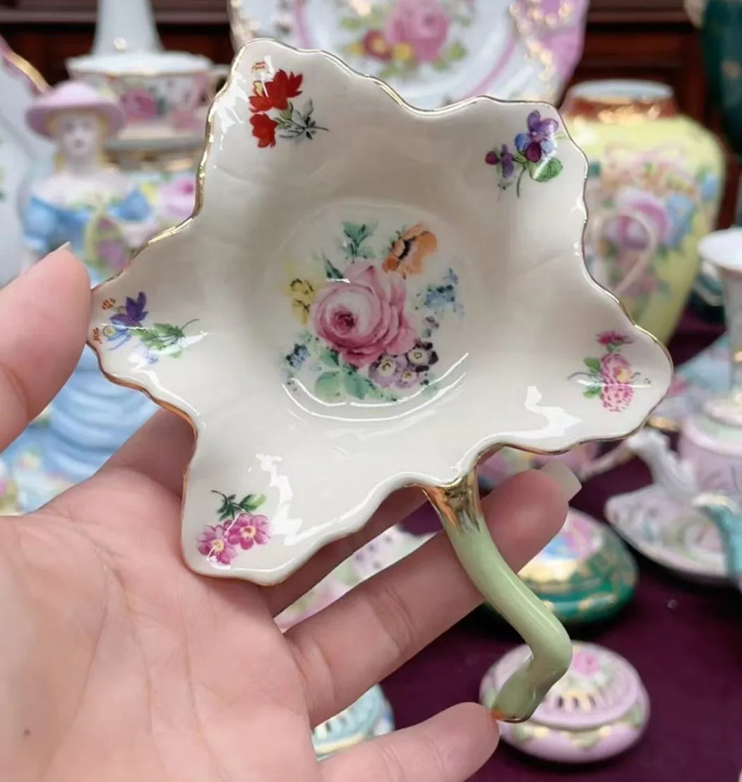 Ceramics Flower Jewelry Storage Box Vase Teapot Flower Basket Jewelry Case Storage Jewelry Organizer Display Home Decor Ornament