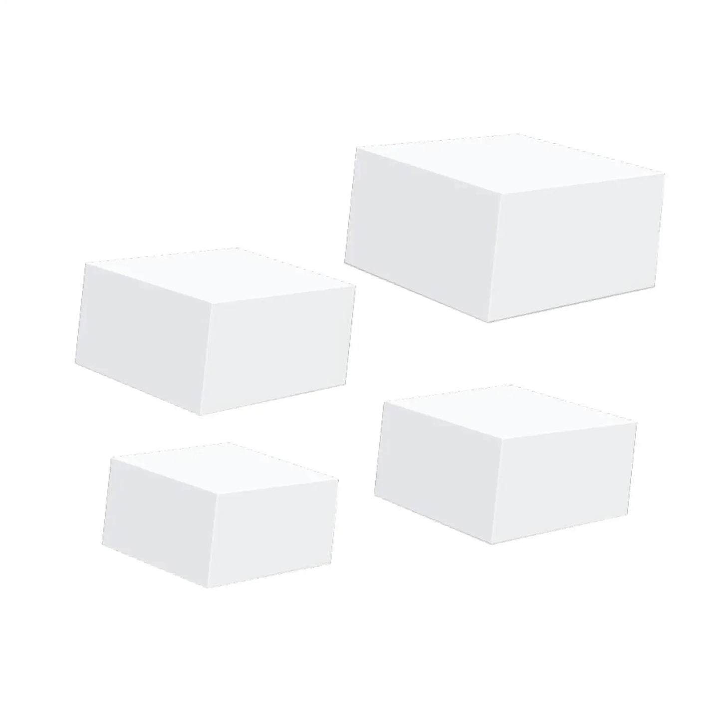 4x Acrylic Display Riser Box Food Display Stand Table Stand Nesting Riser Stands for Food Cake Collection Jewelry Cosmetics