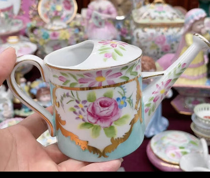 Ceramics Flower Jewelry Storage Box Vase Teapot Flower Basket Jewelry Case Storage Jewelry Organizer Display Home Decor Ornament